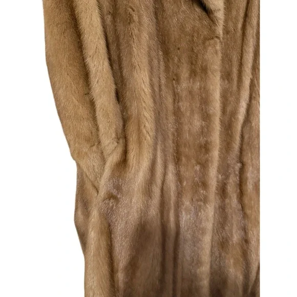 Vintage 1960's Philip Reiner Blonde Mink Fur Swing Coat 46 Length 3 Pockets EUC